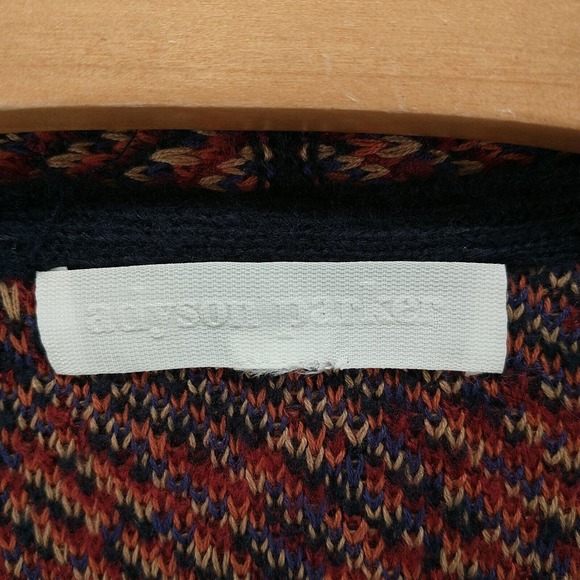 Adyson Parker Women's Open Front Cardigan Knit Sweater Multicolor L Abstract - Picture 8 of 12